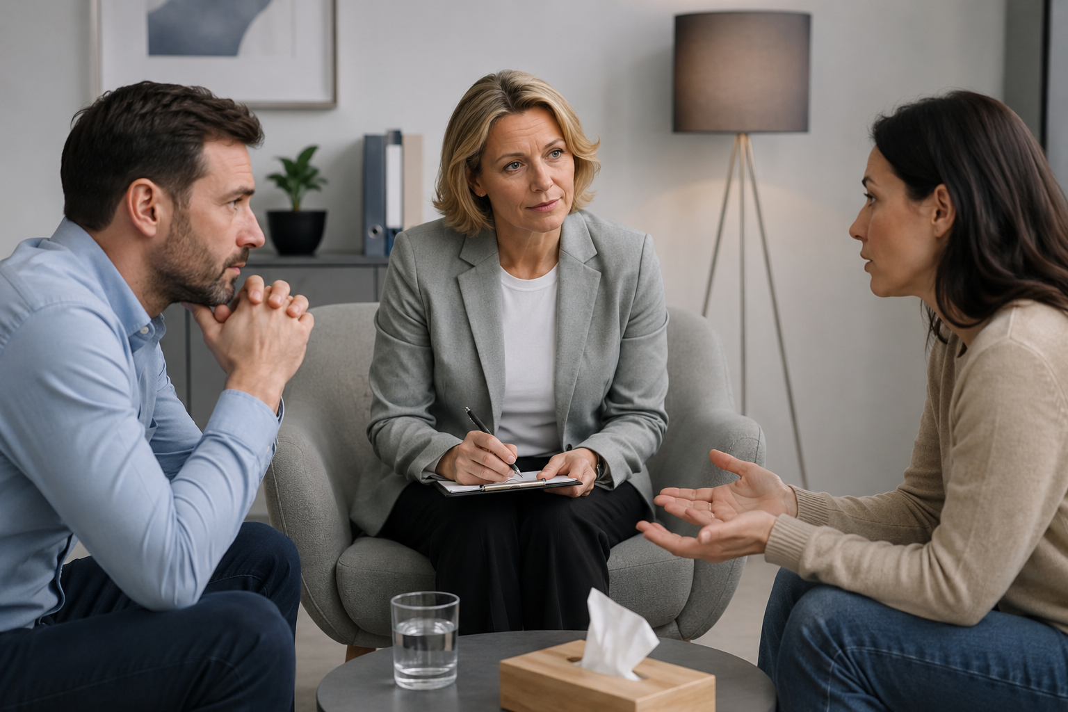 Guided conversations for financial matters during family change